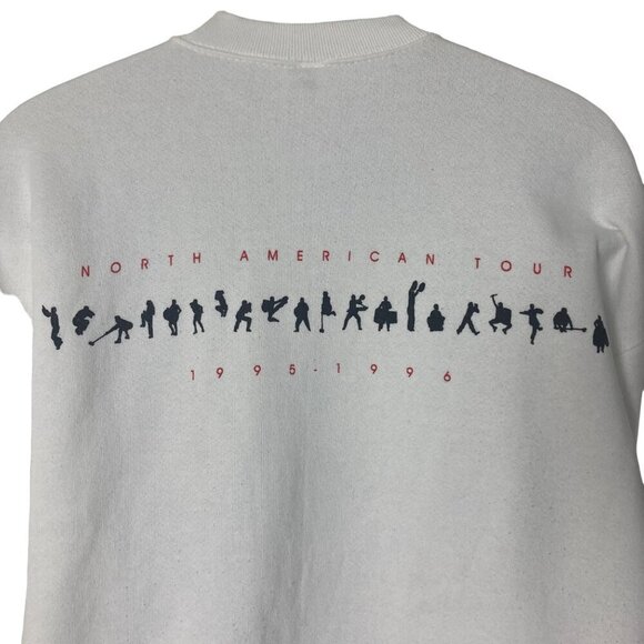 Vintage 90s Stomp North American Tour Sweatshirt XL Fruit Of The Loom White - Picture 5 of 7